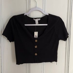 Black crop top